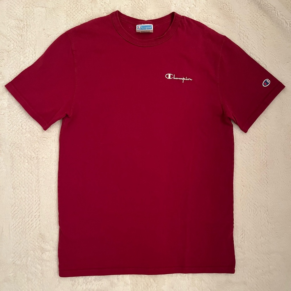 Champion Men's Maroon Short Sleeve Tee